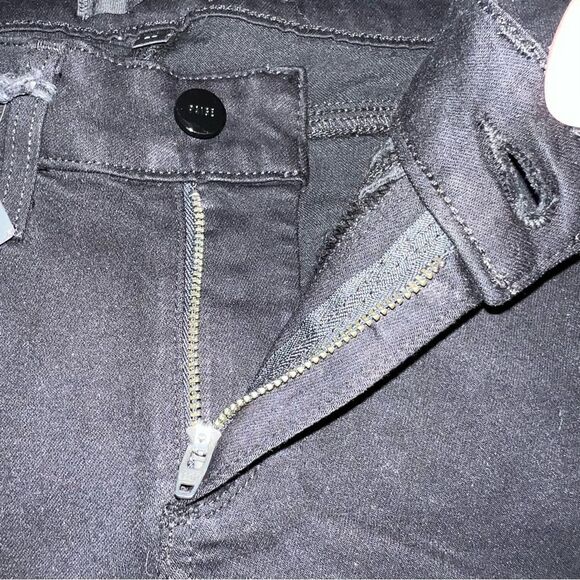 Paige Skinny Jeans Womens Size 23 Black Verdugo Ankle Raw Hem Domino Destructed - Picture 8 of 16